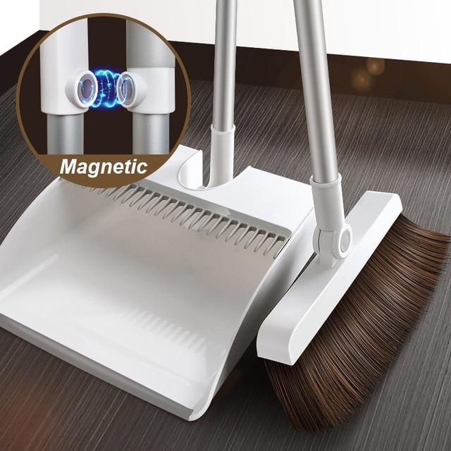 Stainless Steel Built-In Comb Rotating Broom