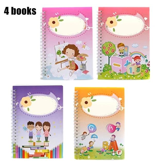 Magic Practice Copybook 4PCS + Pen