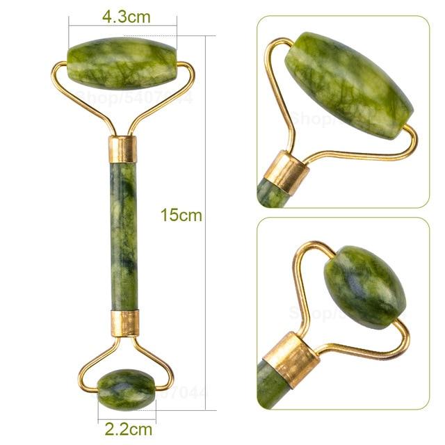 Massager For Face Jade Roller Facial Skin Care Tools Natural  Gouache Scraper Body Back Beauty Slimming Massagers Roller Set