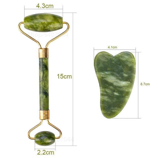 Massager For Face Jade Roller Facial Skin Care Tools Natural  Gouache Scraper Body Back Beauty Slimming Massagers Roller Set