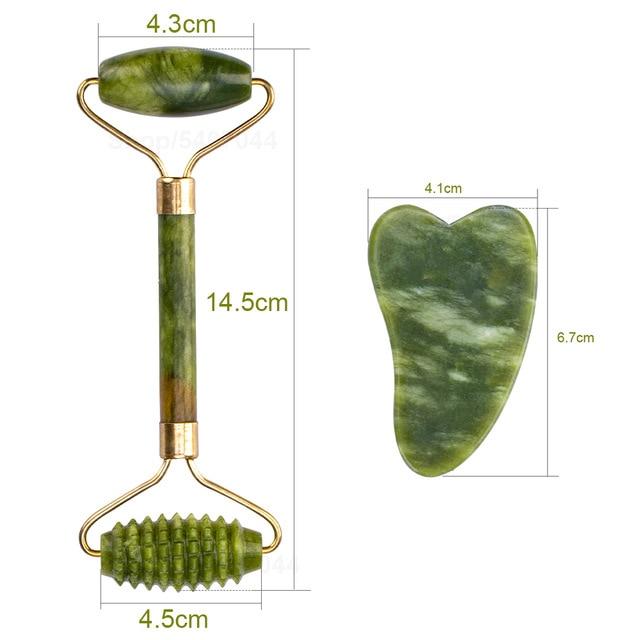 Massager For Face Jade Roller Facial Skin Care Tools Natural  Gouache Scraper Body Back Beauty Slimming Massagers Roller Set