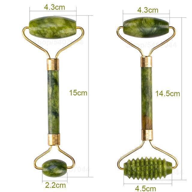 Massager For Face Jade Roller Facial Skin Care Tools Natural  Gouache Scraper Body Back Beauty Slimming Massagers Roller Set