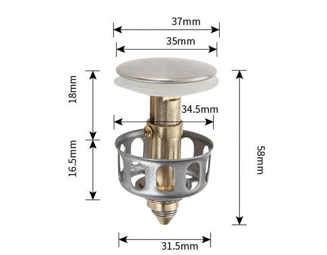 Universal wash basin bounce drain filter