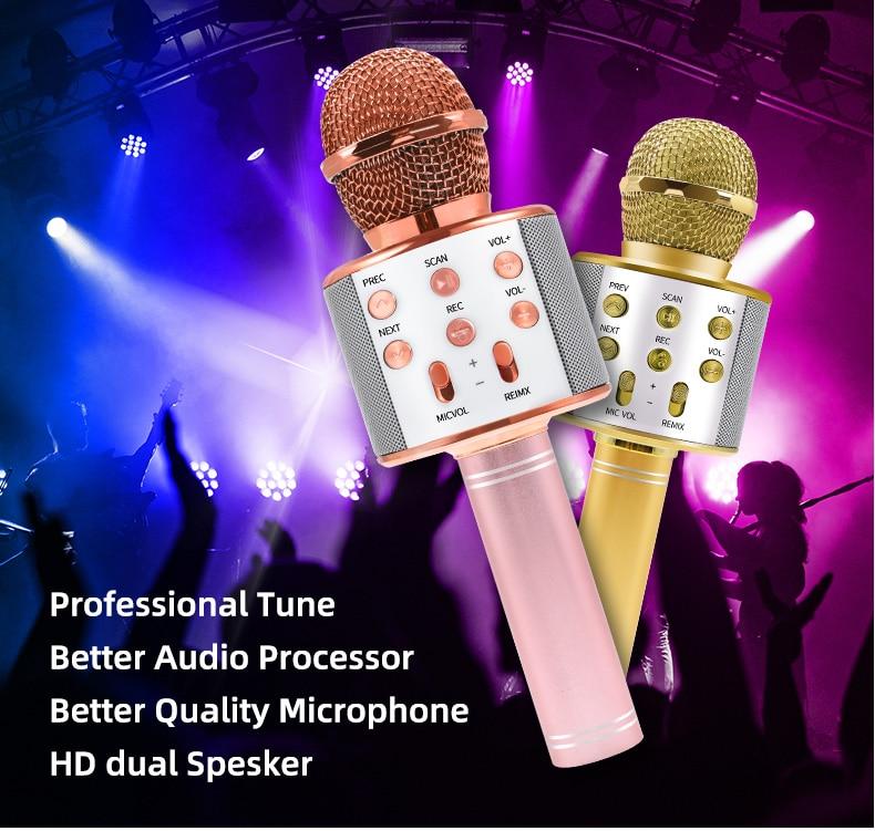 Wireless Bluetooth 3-In-1 Karaoke Mic Speaker