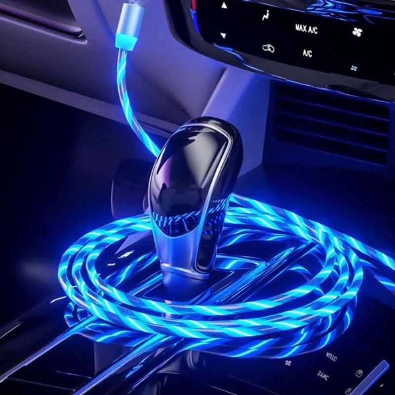 USB phone cable car data line Car phone charging cable fast charging 360 degree magnetic data line  auto accessories