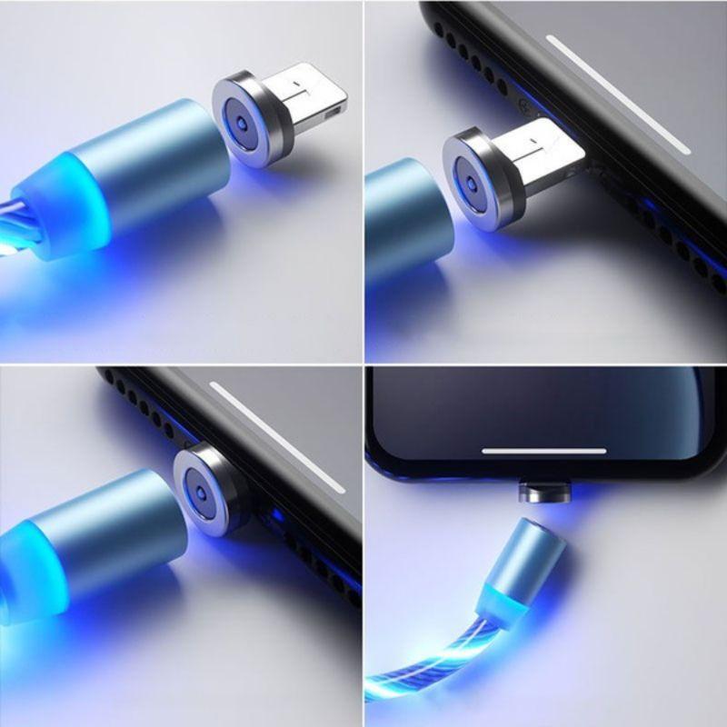 USB phone cable car data line Car phone charging cable fast charging 360 degree magnetic data line  auto accessories
