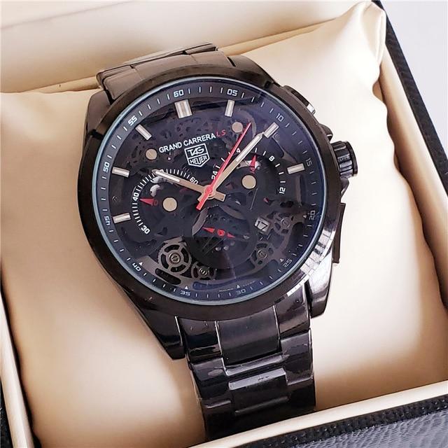 TAG- Heuer- quartz Mens Watches Quartz Watch Stainless Steel Strap men's wristwatch classic business dress men's watch