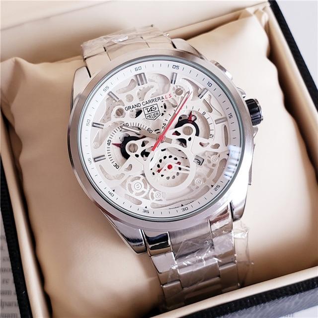 TAG- Heuer- quartz Mens Watches Quartz Watch Stainless Steel Strap men's wristwatch classic business dress men's watch