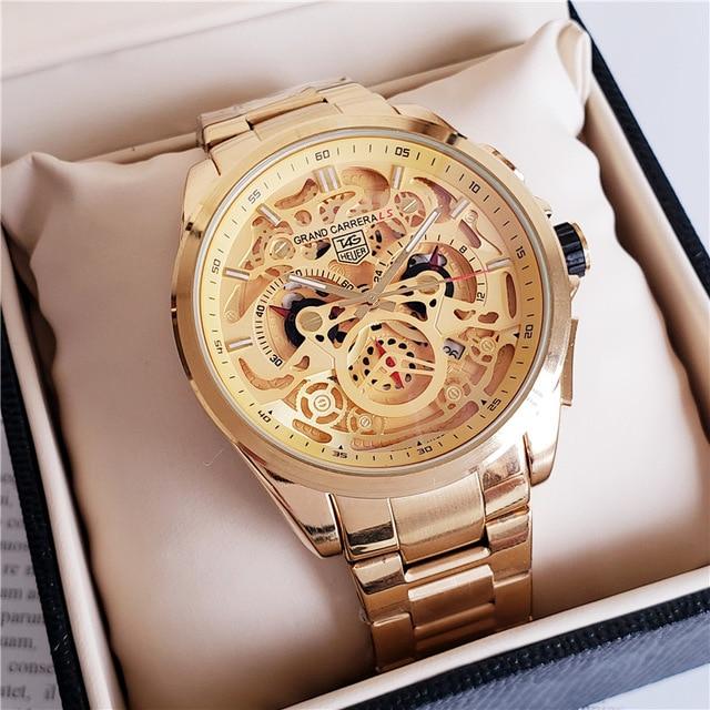 TAG- Heuer- quartz Mens Watches Quartz Watch Stainless Steel Strap men's wristwatch classic business dress men's watch