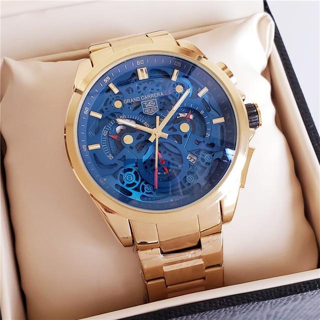 TAG- Heuer- quartz Mens Watches Quartz Watch Stainless Steel Strap men's wristwatch classic business dress men's watch