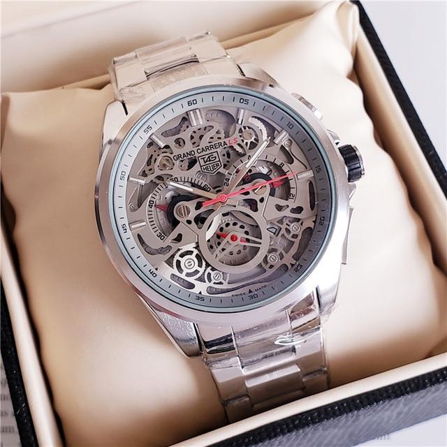 TAG- Heuer- quartz Mens Watches Quartz Watch Stainless Steel Strap men's wristwatch classic business dress men's watch
