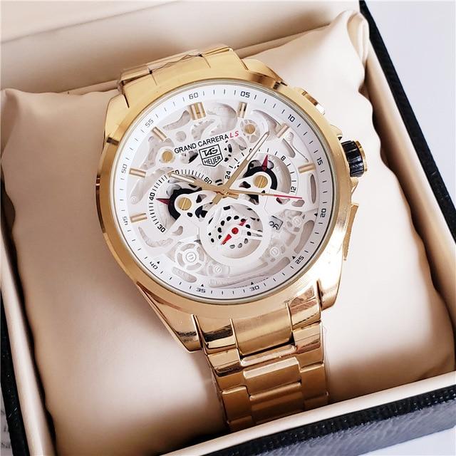 TAG- Heuer- quartz Mens Watches Quartz Watch Stainless Steel Strap men's wristwatch classic business dress men's watch