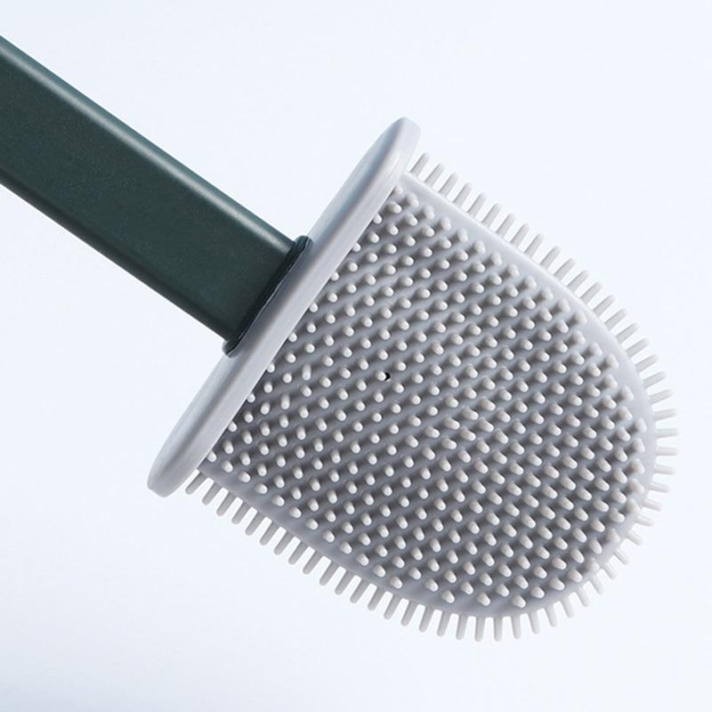 Silicone Brush Toilet Brush Holder Creative Cleaning Brush Set Toilet Brush Holder Set Clean Tool Durable Bathroom Dropshipping