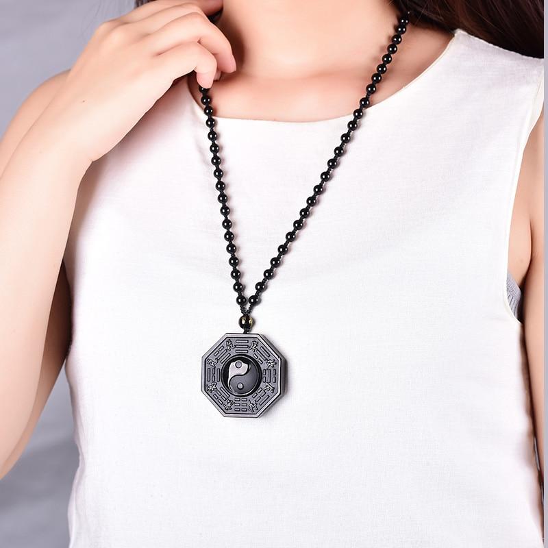 OBSIDIAN YIN AND YANG PENDANT