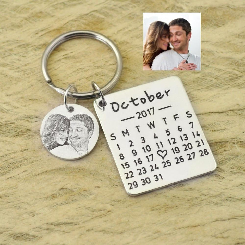 Personalized Calendar Keychain